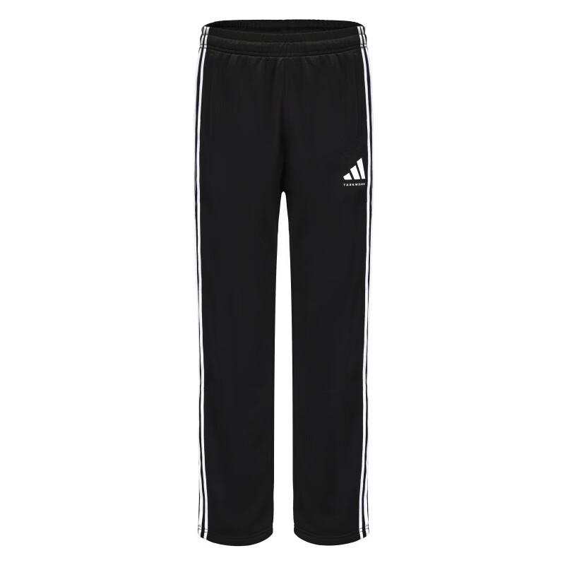 Adidas Taekwondo Pullover Rundhals Einfaches Kurzarm-T-Shirt Gestreift Mode Bequem Lange Hose Lässiger Sportanzug ADICLTS24TKP-WB+TR30PT-BW