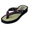 Daimyo Shokai Women's Japanese Style Tatami Sandals Black Floral Pattern Size L