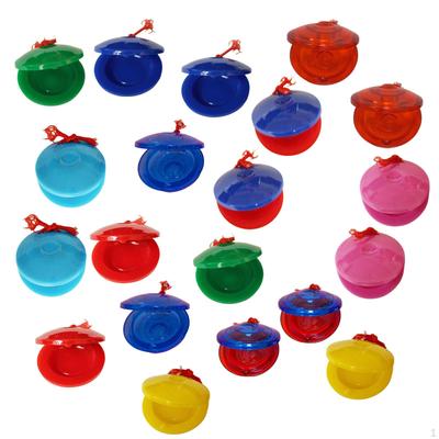 20Pcs Finger Castanets Clapper Board Development Music Instrument Rhythm Toys for Gathering Toddlers