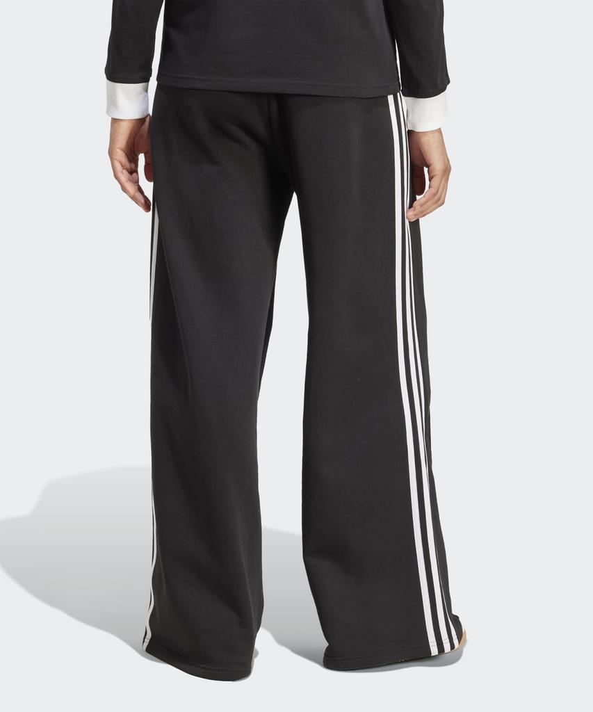 ADIDAS 3-Stripe Wide Sweatpants - Black:White / Jv7473
