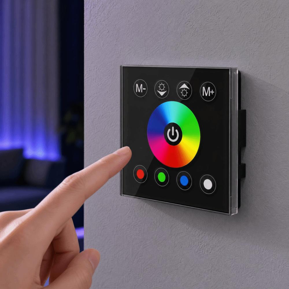 Capacitive Touch LED Touch Panel Controller Touch Panel Dimmer  Wall Mounted Installation