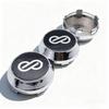 4pcs JDM Black Silver ENKEI Logo Emblem Car Wheel Center Caps OD 60MM 56MM Wheels Hub High Cap Rim Hubcaps Cover Car Accessories