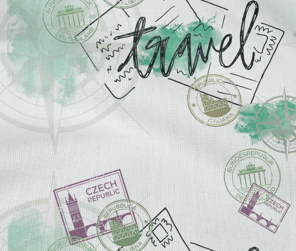 oneOone Cotton Flex Mint Green Fabric Stamps & Direction Compass Travel Diy Clothing Quilting Fabric Print Fabric By Yard 40 Inch