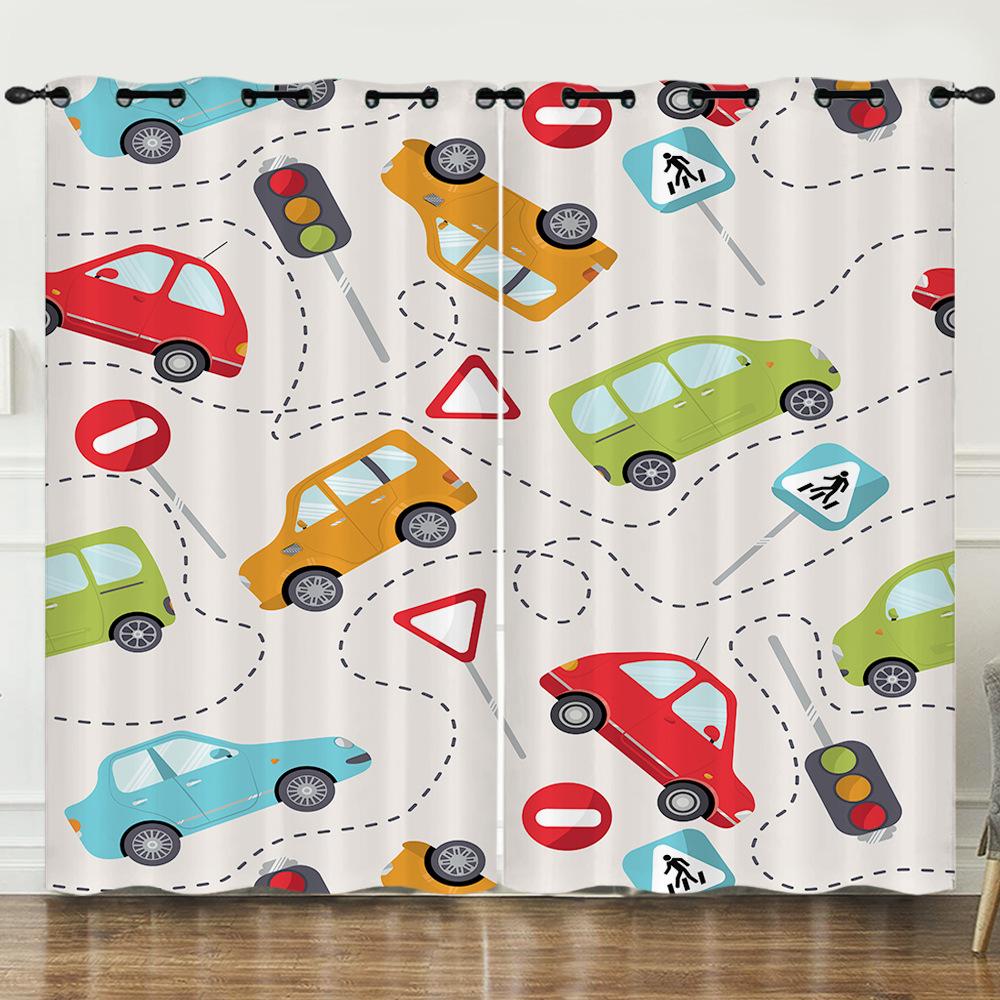 Штора Мультяшная Штора с Животными Цифровая Печать 3D Блэкаут Штора Затемняющая Спальня Без Пробивания 2pcs*97cm*114cm*2