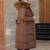 Plus Size XL-6XL Middle Age Woman Long Parkas Winter Thick Warm Overcoats Hooded Elegant Faux Fur Collar Loose Lady Jackets