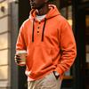 Men's Hoodie with Button Front, Casual Athletic Pullover Sweatshirt for Workout and Everyday Wear