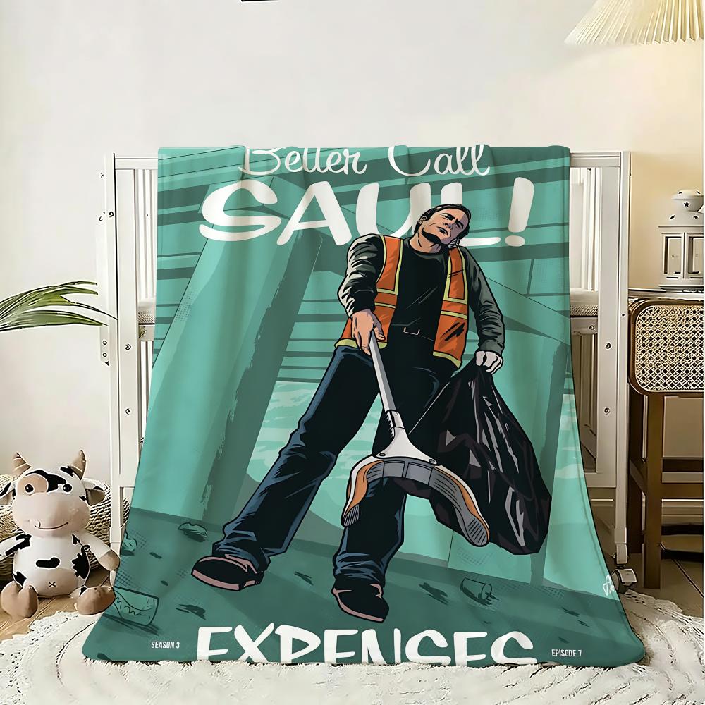 Classic Movie Better Call Saul Throw 240g Flannel Blanket Lightweight Soft Skin-friendly Summer Thin Throw Blanket