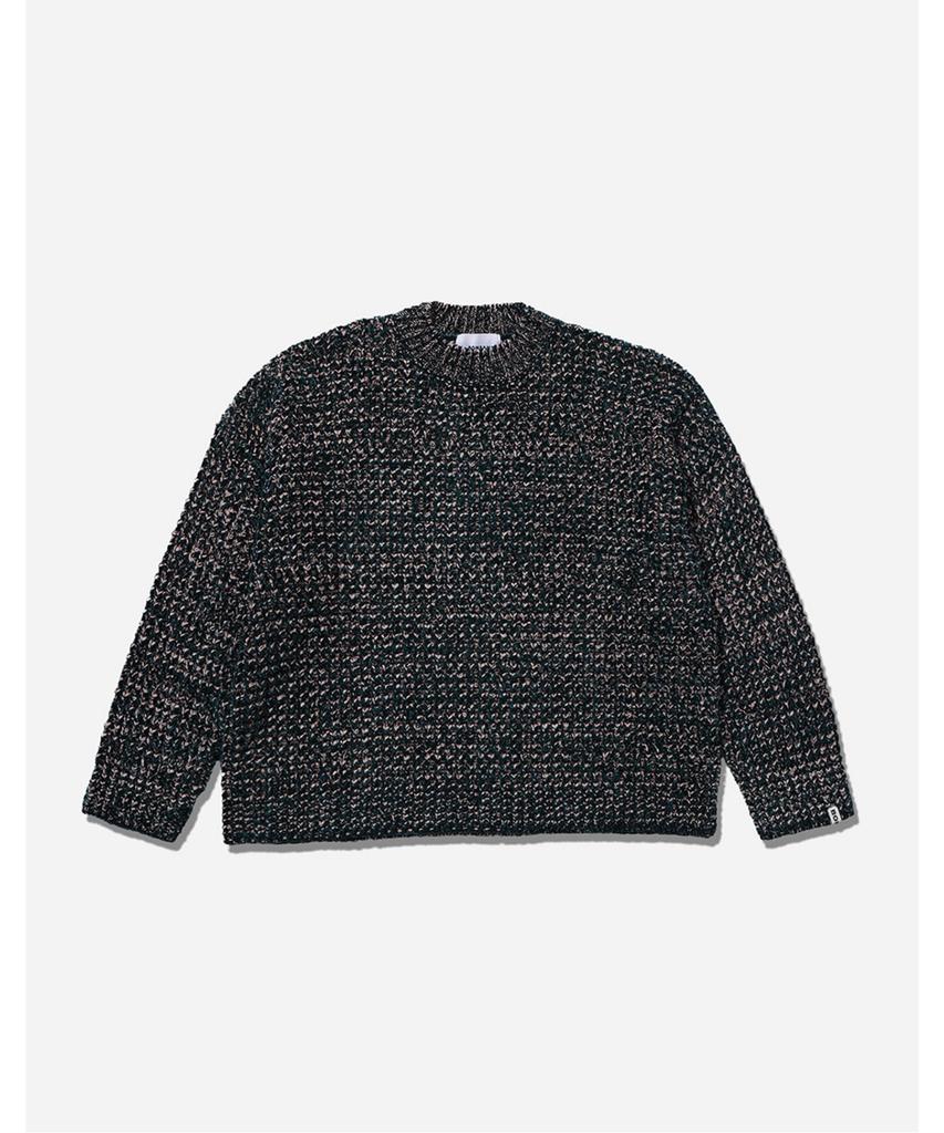 PLADS7 Knit Printed Cinille Crewneck Sweater_M238Csw601M