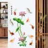 Chinese Style Lotus Wall Sticker Self-Adhesive Wallpaper for Bedroom Home Decor Entrance Wall Decoration Peeling Paste Mural