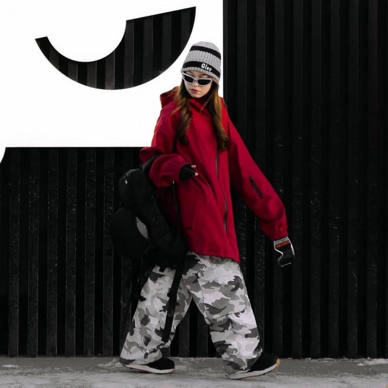Men Women Ski Suit Set Waterproof Windproof Insulated Camo Snowsuit Alpine Snowboarding Outdoor Winter Sports