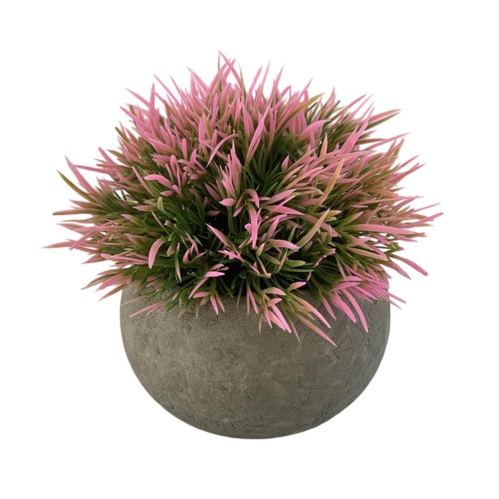 12*9.5CM Plastic Fake Grass Compact Size Artificial Plants For Shelf Compact Size Low Maintenance Office Decoration