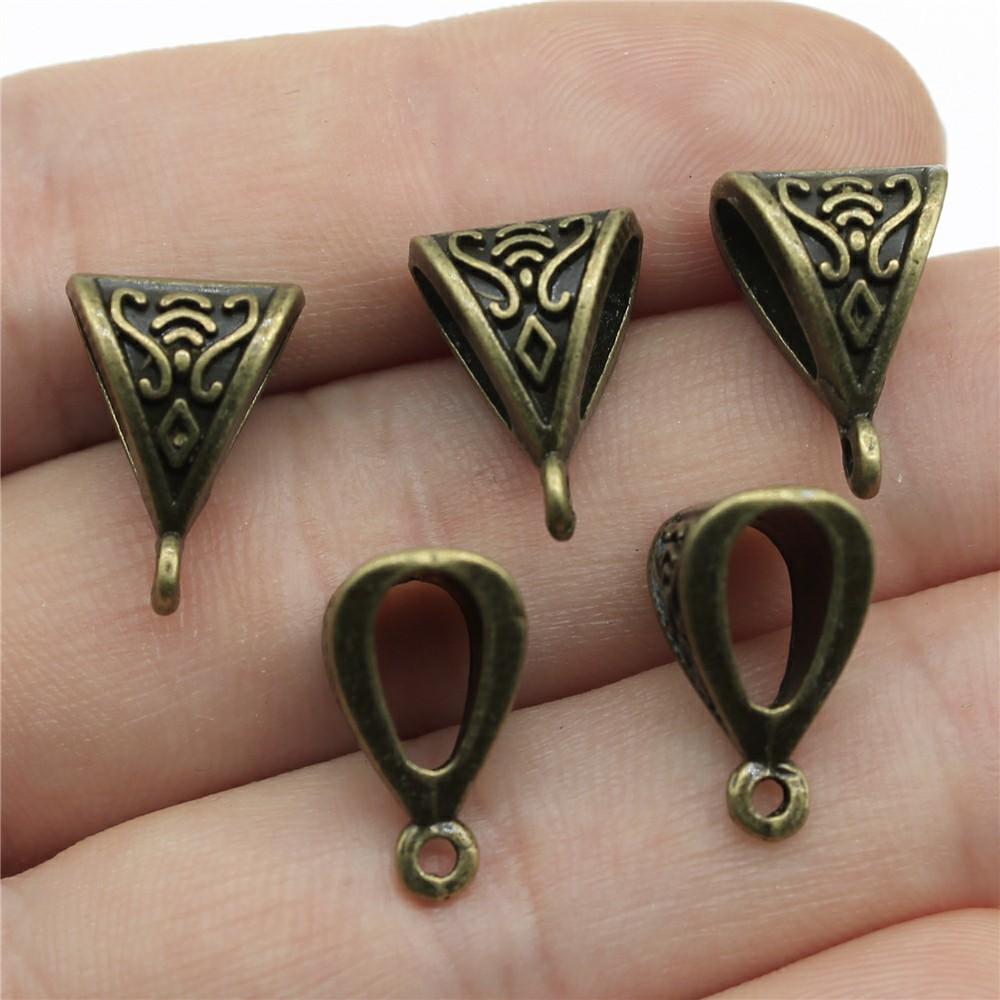 20pcs Triangle Hanging Buckle Beads Bails Connectors For DIY Jewelry Making Jewelry Findings Jewelry Accessories
