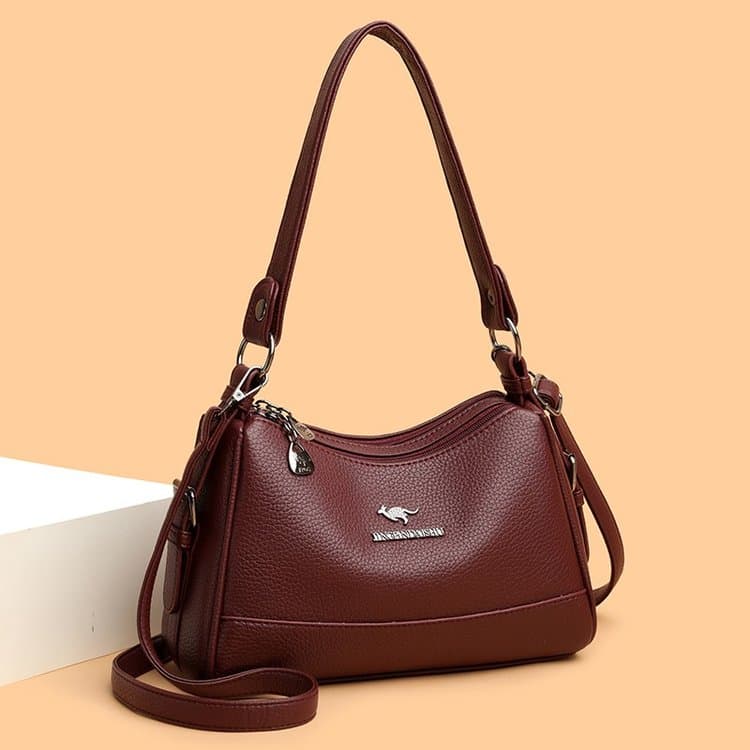 Lychee pattern leather crescent moon small bag single shoulder messenger women's bag