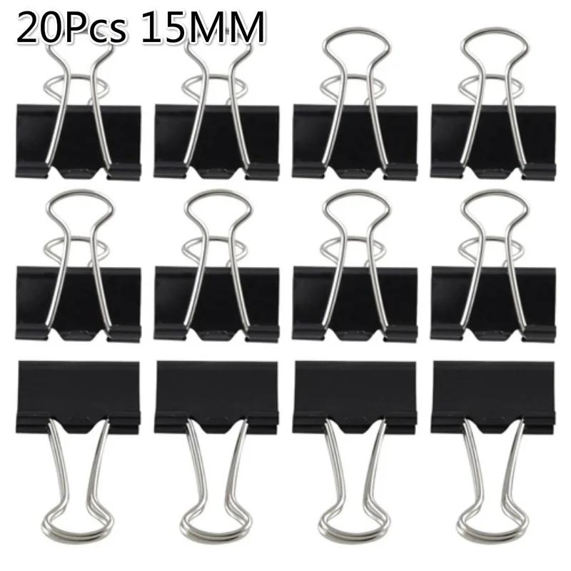 Novo Lote de 20 Peças de Clips de Papel 15mm Clips Metálicos para Encadernação Material Escolar Material de Escritório Papelaria Suprimentos de Encadernação Coloridos