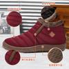 Cotton Boots Women's Polyurethane Snow Boots Large Size Thermal Women's Boots Fleece Thickened Cotton Boots High Top Cold-proof Boots