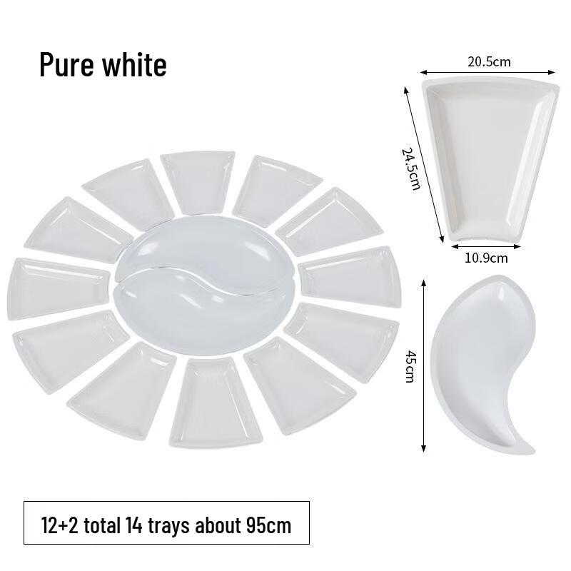 JINGRX Rotating Platter Dinnerware Set