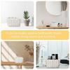 Set Of 2 Soft Woven Cotton Baskets Minimalist Storage Organizers For Towels Books Bathroom Bedroom Decoration