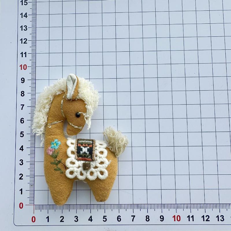 Handgemaakte Stof Pony Met Borduur Broche Pin Cartoon Dames Kleding Sieraden Accessoires Paard Corsage