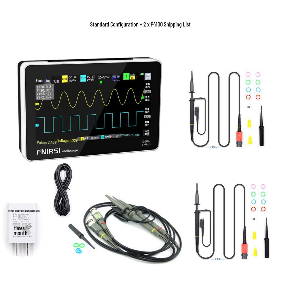 FNIRSI-1013D Dual-Channel Digital Touch Oscilloscope - 100M Bandwidth, 1GS/s Rate
