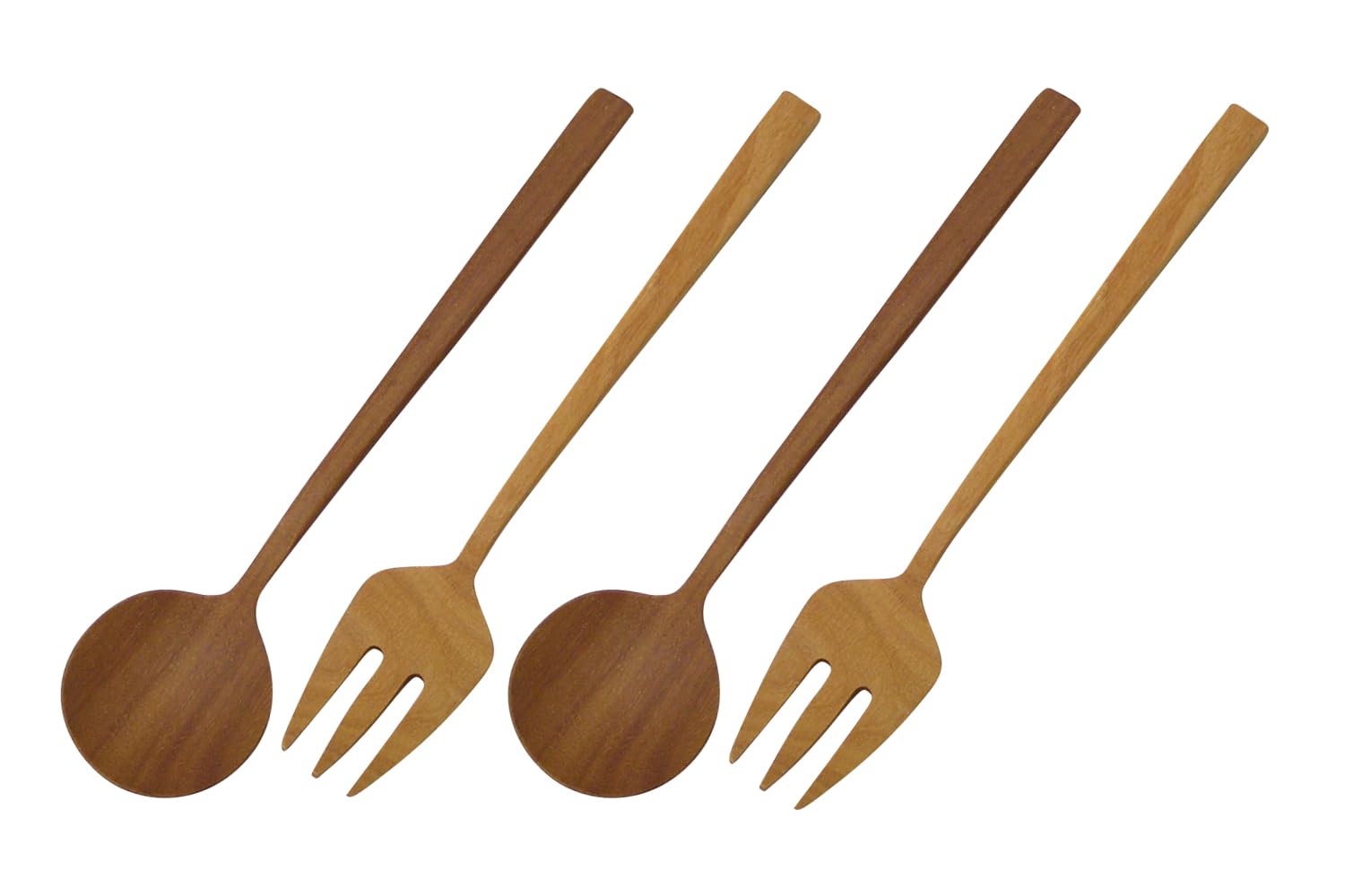 

TOUGEI Набор столовых приборов Nature из столовой ложки и натурального дерева 4, вилки, 17 см,