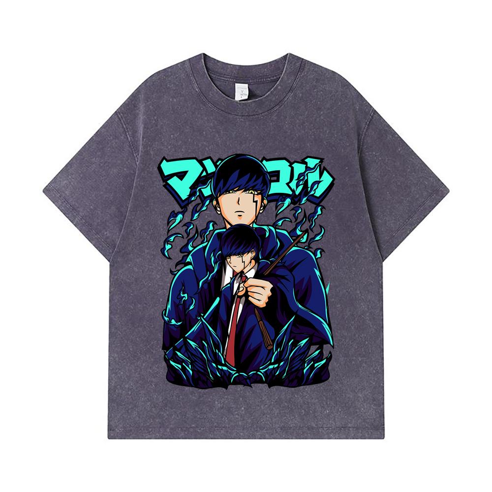 275 GSM Washed T-shirts 100% Cotton Mashle V2 Mash Print Unisex Heavy Cotton T Shirt