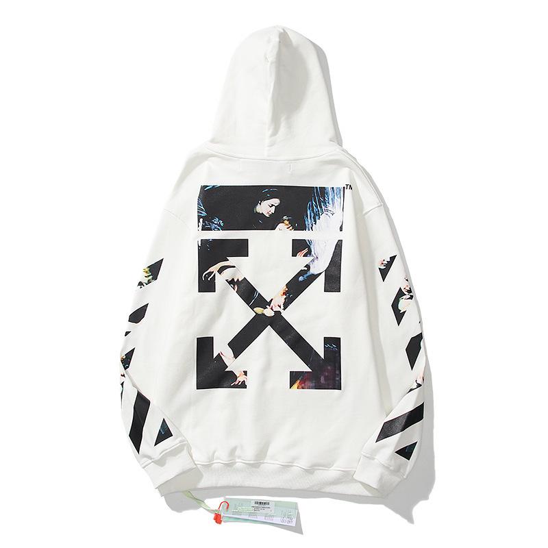 OFF-WHITE Unisex Hoodie aus Baumwoll-Frottee - Trendig & Hochwertig