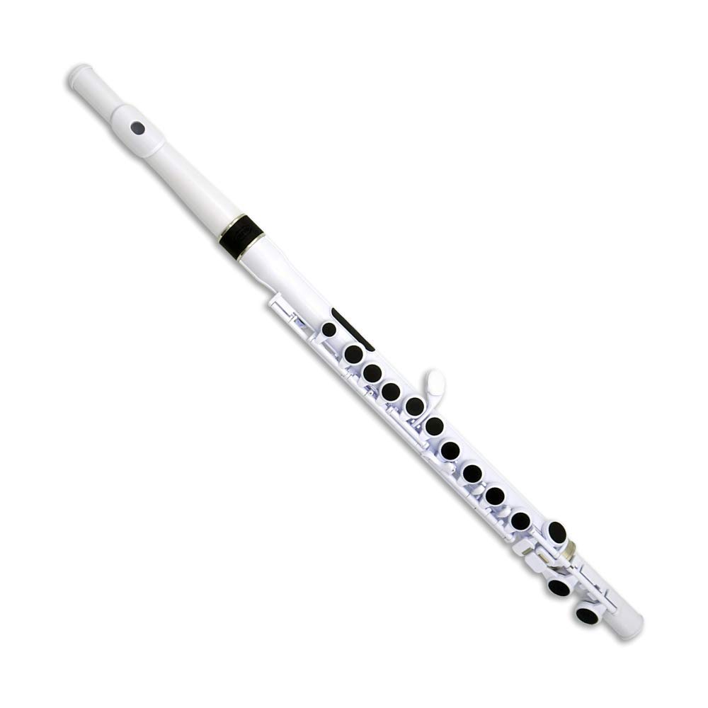 NUVO Plastic Wind Instrument Flute C Key Student Flute Student Flute N230SFWB exclusive 2.0 White/Black [With semi-hard case] []