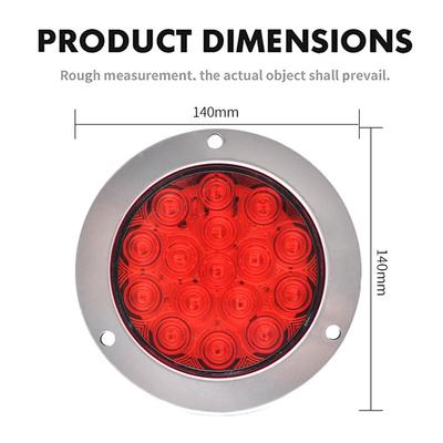 16LED Brake Stop Lamp Warning Reflector Light Rear Tail Marker Lamp Universal for Jeep Truck Pickup 12V 24V Trailer Accessories