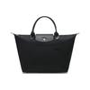 Le Pliage Green Bolso Tote Plegable de Lona de Gran Capacidad Color Sólido Forma de Empanadilla Mediano para Mujer Negro 1623919001