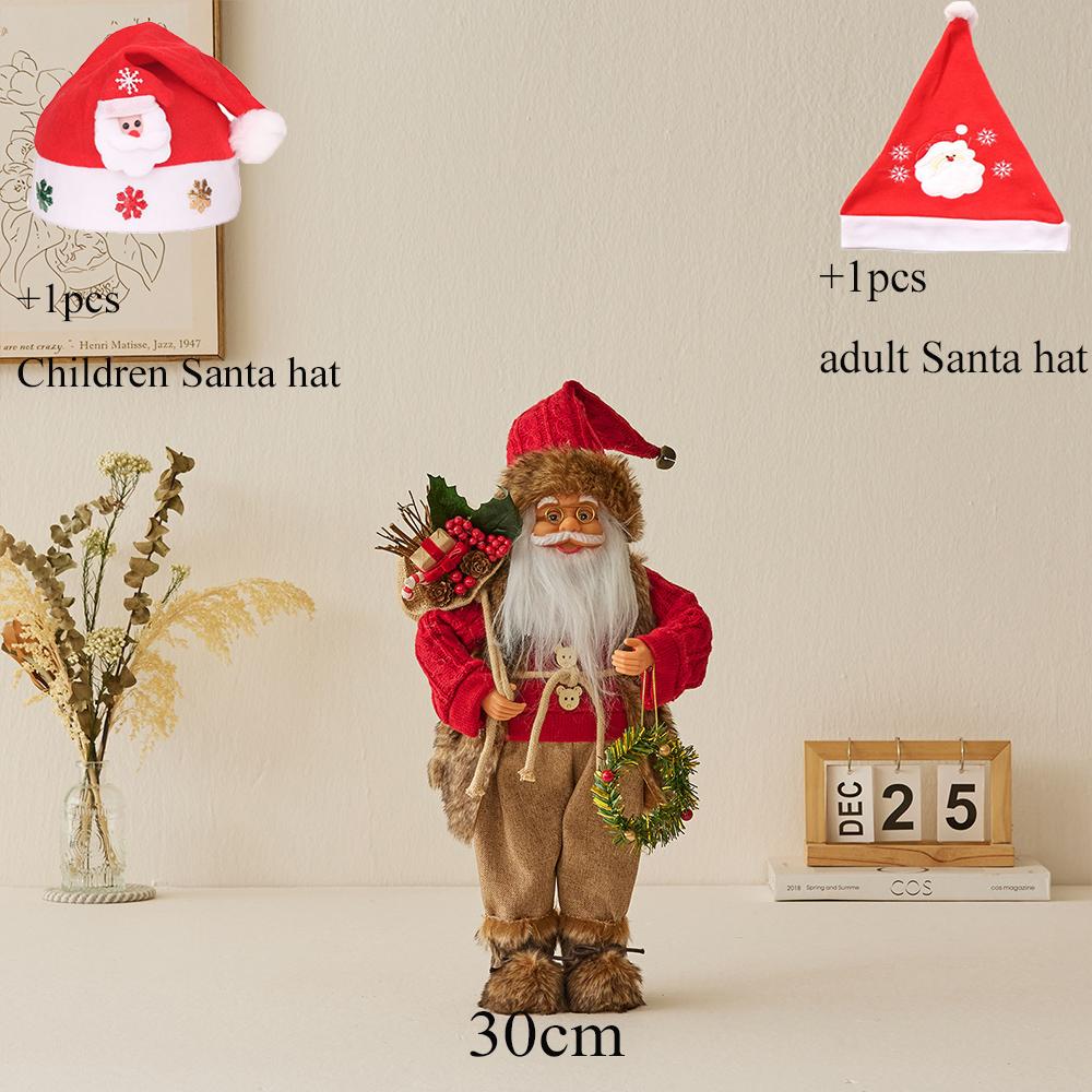 2025 Santa Claus Doll Indoor and Outdoor Christmas Tree Home Mall Window Decorations Ornaments Children's New Year Party Gift
