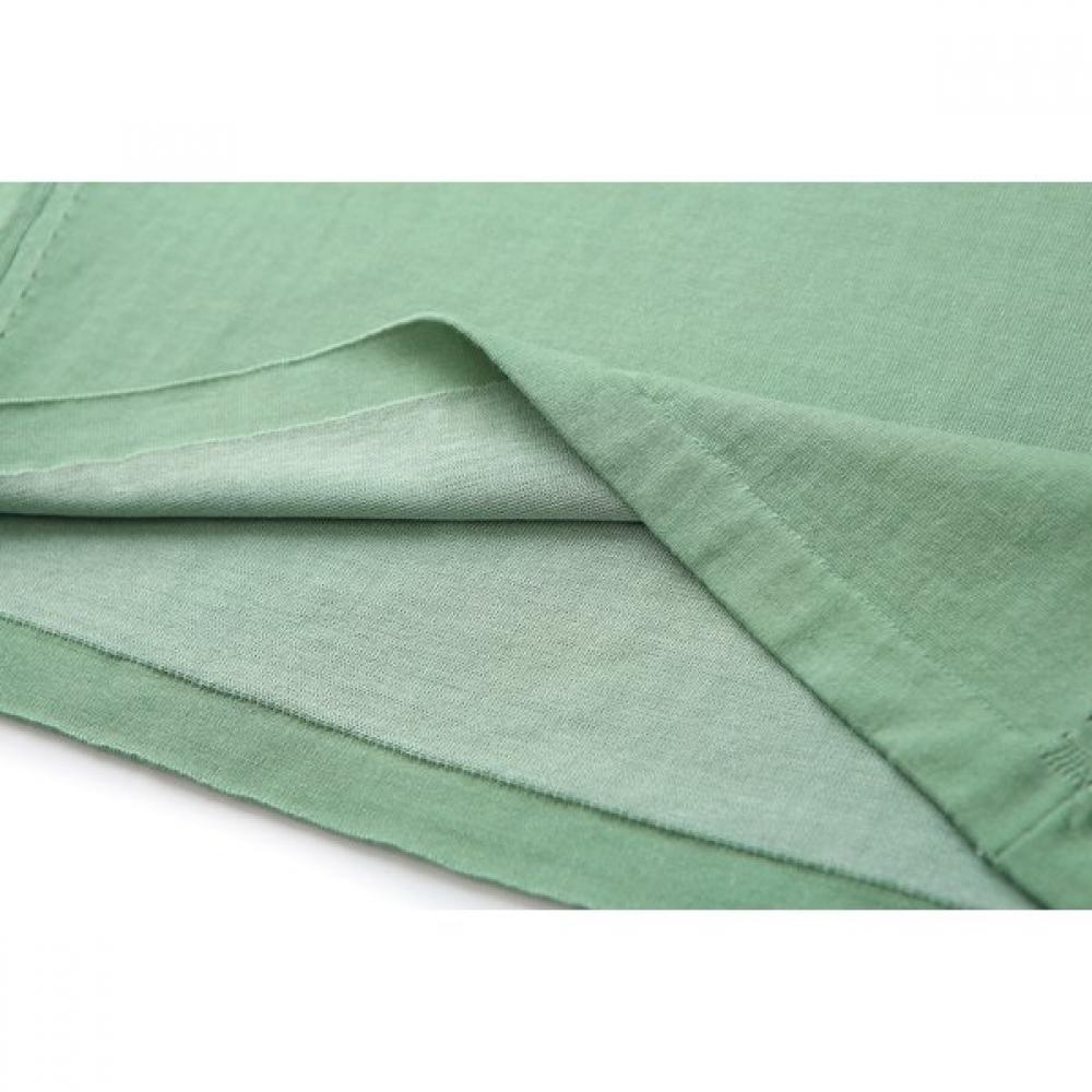 Furina Double KniT Silk CoTTon Round Neck T shirT