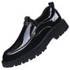 Fashion New men's leather shoes Minimalist casual style Office or business work Adult hot selling suit shoes Thick soled Black Versatile