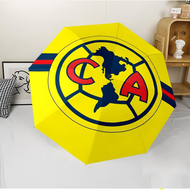 Club América Fashionable Automatic Opening/Closing Folding Umbrella. Portable and Foldable, Ideal for Gift, Travel, and Daily Use.