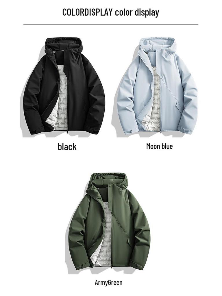 High-Quality Winter Hooded Ski Jacket - Trendy, Cold-Resistant, Versatile for Outdoor Mountaineering