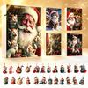 Christmas Tree Ornament Set Cat Advent Calendar 24 Days Countdown Cute 2D Kitten Holiday Car Rearview Mirror Decor Ornaments for Party Decor