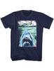 Jaws 70's Thriller Movie Folded Movie Poster Coming From The Deep Men's T Shirt