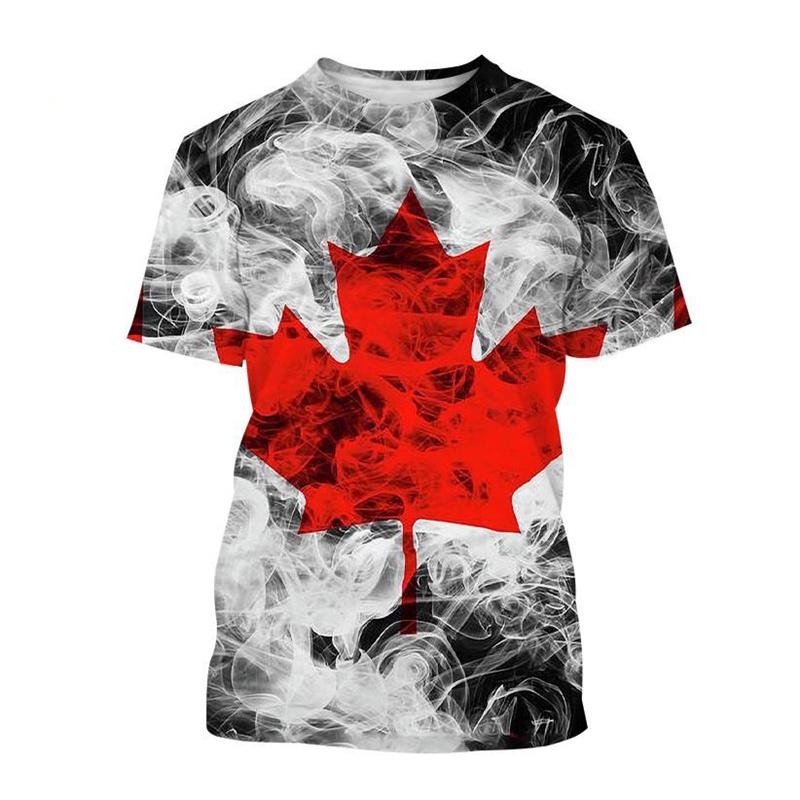

Футболка с 3D-принтом Happy Canada Day для мужчин с канадским флагом, повседневная летняя футболка с круглым вырезом и короткими рукавами, топы, одежда 4XL серый