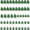 Monstera Leaves, 50 Pcs Artificial Palm Leaves for Hawaiian Tropical Jungle Theme Party, Birthday Table Decorations (Size S)