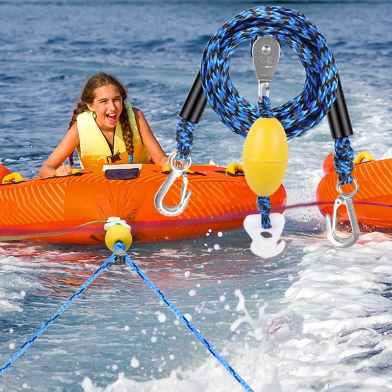 Boat Tow Rope Ski Boat Tow Rope Quick Connector Harness High Strength Towing Tube Water Sport Towable Connector For