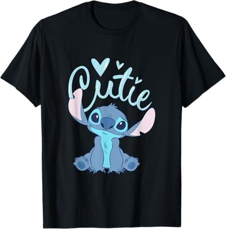 Lilo And Stitch Cutie Black TShirt S