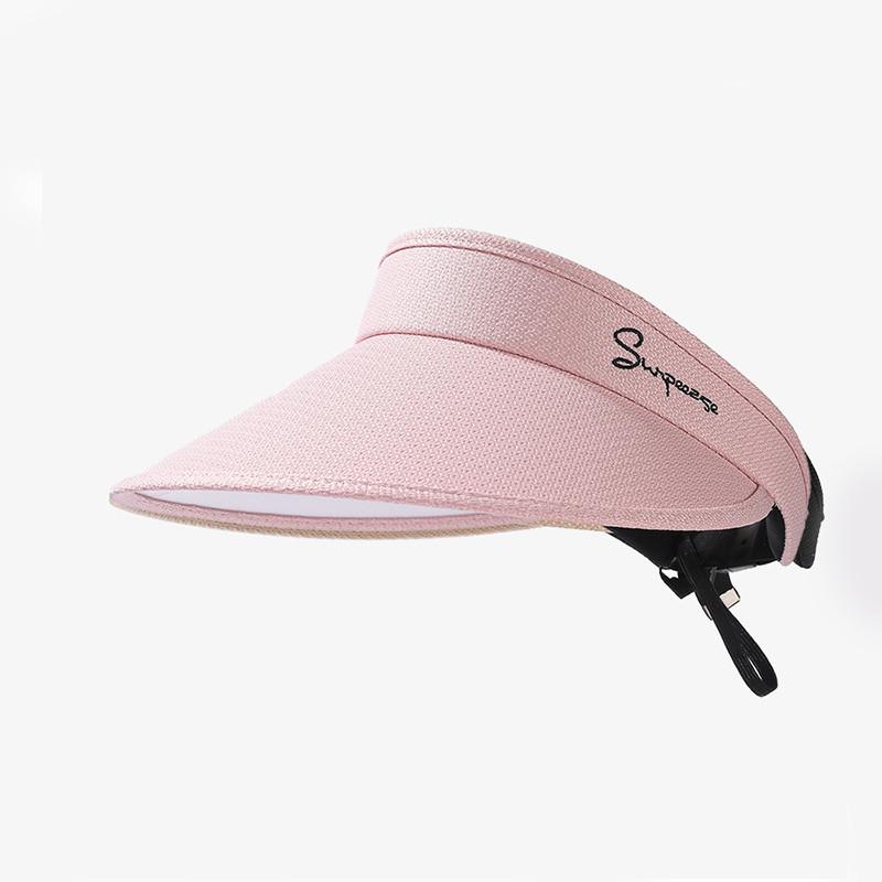 

Korean Style Letter Print Sun Hat For Women Summer Spring Autumn With Wide Brim рожевий