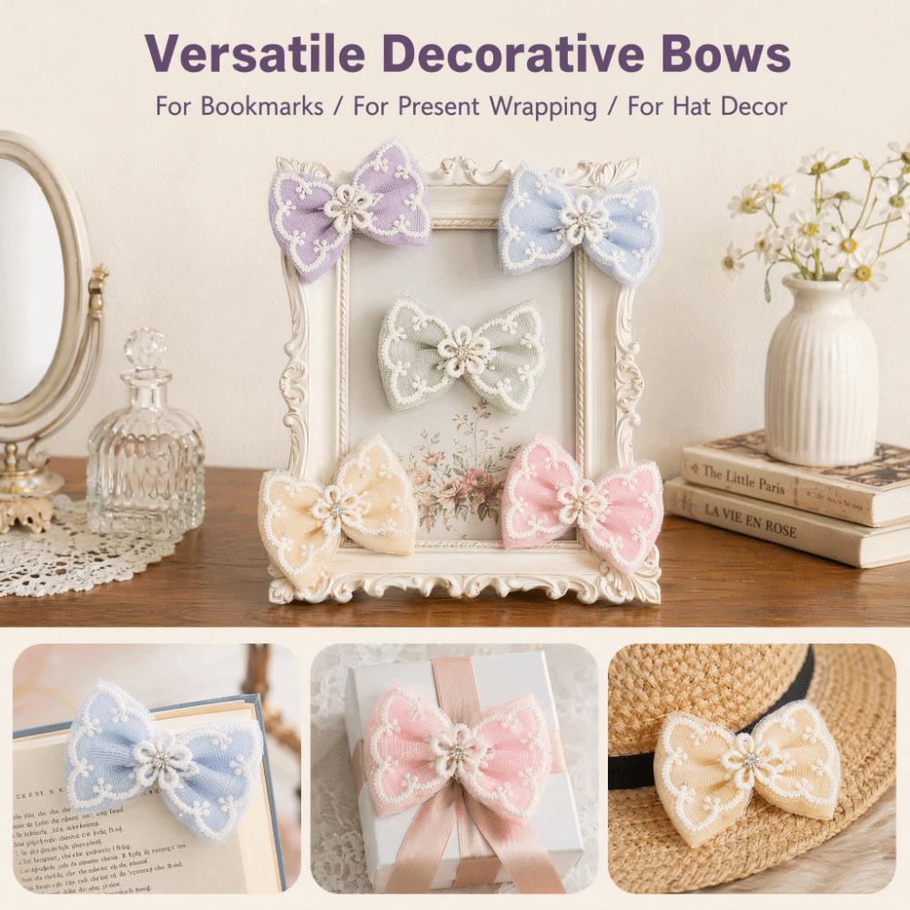Sewing Decor Lace Mesh Bowknot Wedding Decoration Flower Bow Applique Children's Pantyhose