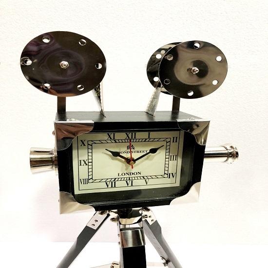 Brass Table Wooden Stand Projector Clock Nautical Style Maritime Ship Desk Clock Home Decor