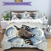 3pcs Anime Raccoon Snowman Comforter Set - Includes One Quilt Cover and Two Pillowcases (No Core) - Perfect for Bedroom and Guest Room Decoration