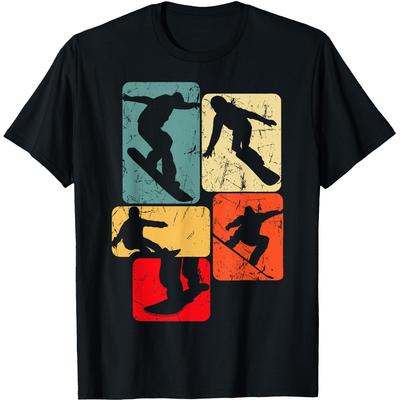 Snowboard Snowboarder Snowboarding T Shirts Men Women Pure Cotton Humor Streetwear Tee Shirt Short Sleeve Unisex Loose Clothing