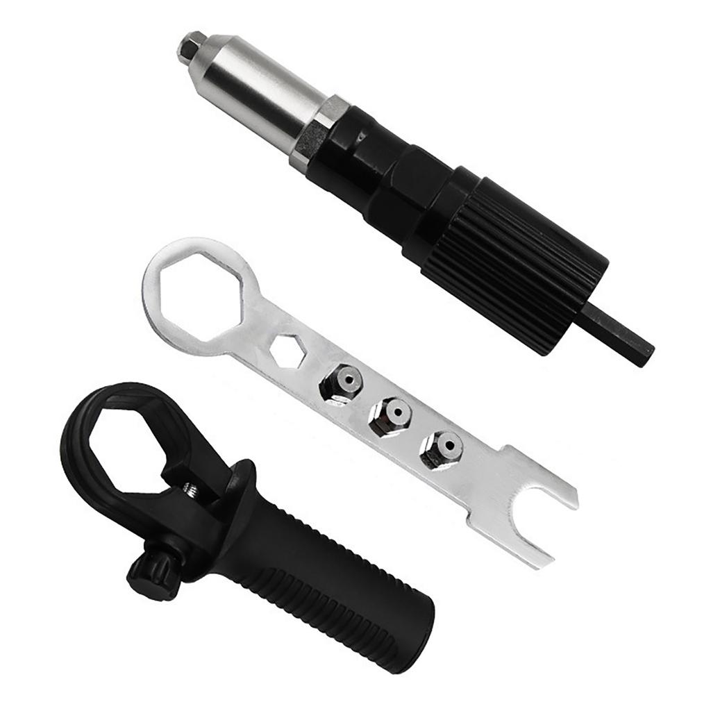Electric Riveter Adapter Kit Drill Rivet Gun Converter Set Labor Saving Hand Tool Accessories