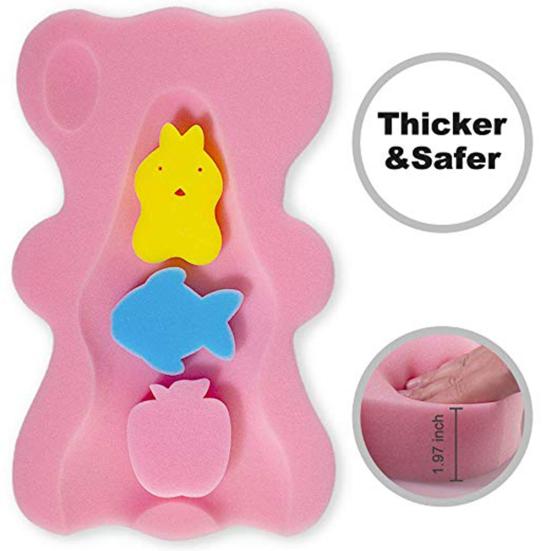 Ultra-soft Baby Bathing Sponge Mat Anti-slip Pad Infant Newborn Washing Cushion