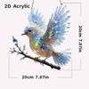 2D Flat Crystal Sky Stained Art Ornament Acrylic Bird Hangings Pendant Living Room Courtyard Pendant Festival Scene Decoration