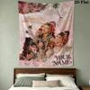 Custom Name Melanie Martinez Wall Tapestry Aesthetic Wall Hanging Printed Fabric Blanket Decorative Tapestries for Bedroom Living Room Home Decor