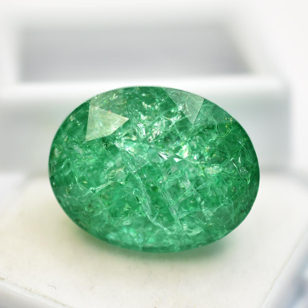 19x15mm CERTIFIED Oval Shape NATURAL Green Emerald Loose Gemstone FREE Delivery